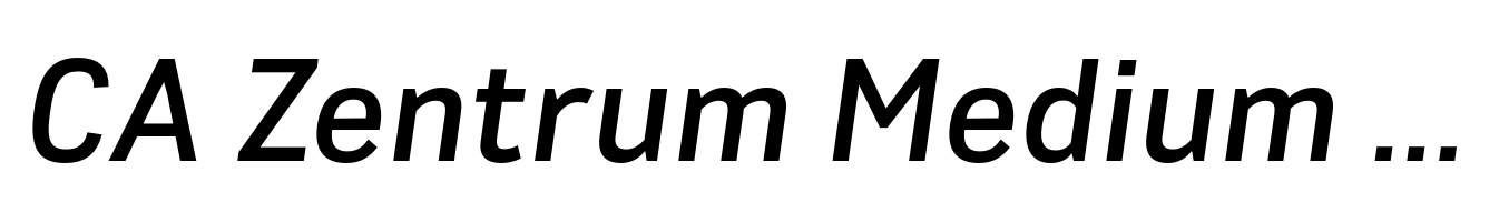 CA Zentrum Medium Italic